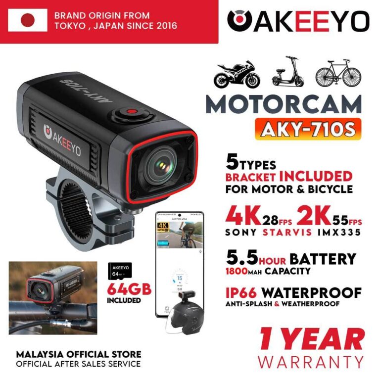 AKEEYO Motorcycle Dashcam AKY-710S